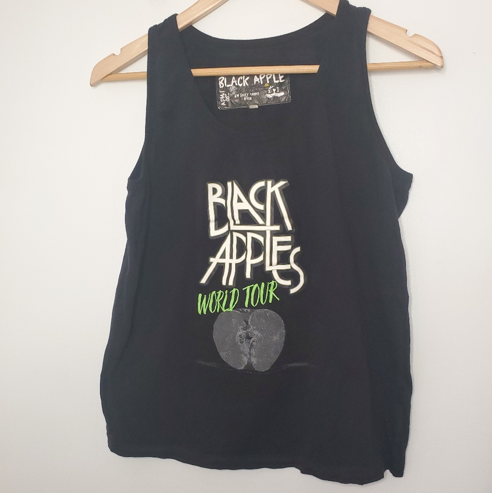Public School - Black Apple World Tour Tank RARE M